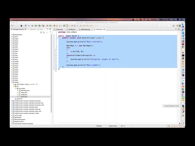 Basic Java Part 23: Try catch block & Throws in java to handle the exceptions