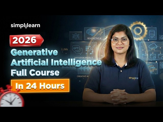 Generative Artificial Intelligence Full Course 2026 | Generative AI Engineer Course | Simplilearn