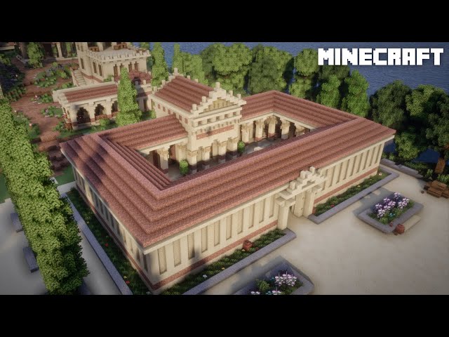 Minecraft: How to build a Greek Trading Hall | Minecraft Tutorial
