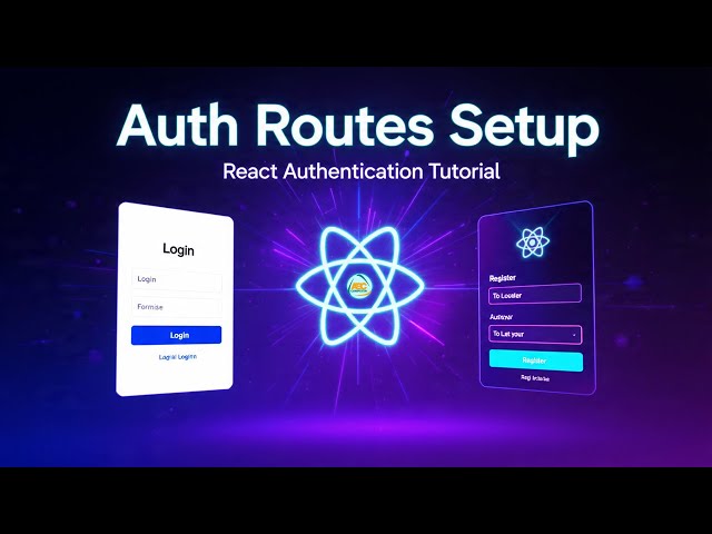 Part 10: Auth Route Setup with Login & Register UI | React Router Nested Routes Bangla