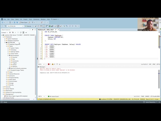 2.6 SQL Interview Demonstration #1
