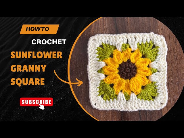 How to Crochet a Sunflower Granny Square 🌻 | Easy & Beautiful Tutorial