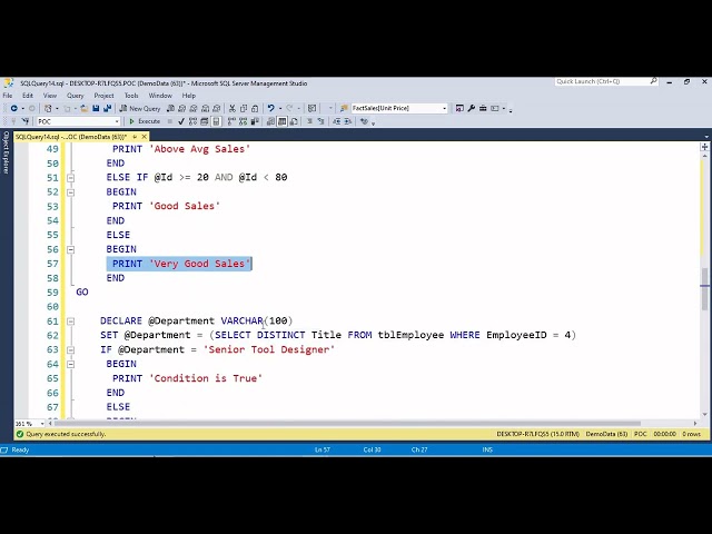 How to Write IF Condition Statement using SQL Server Development