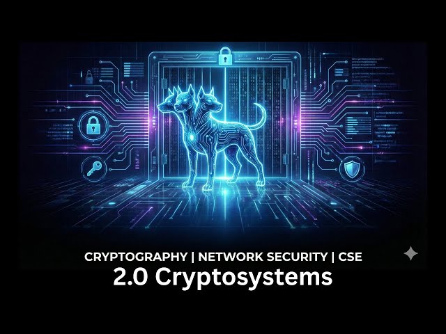 2.0 Cryptosystems | Cryptography and Network Security | Computer Science Engineering