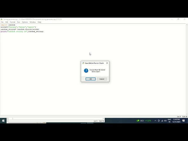 Random generator in python 