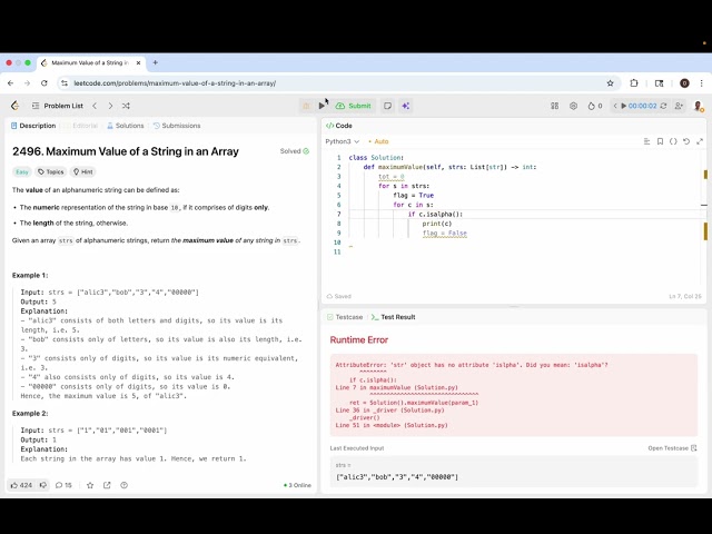 Maximum Value Of A String In An Array