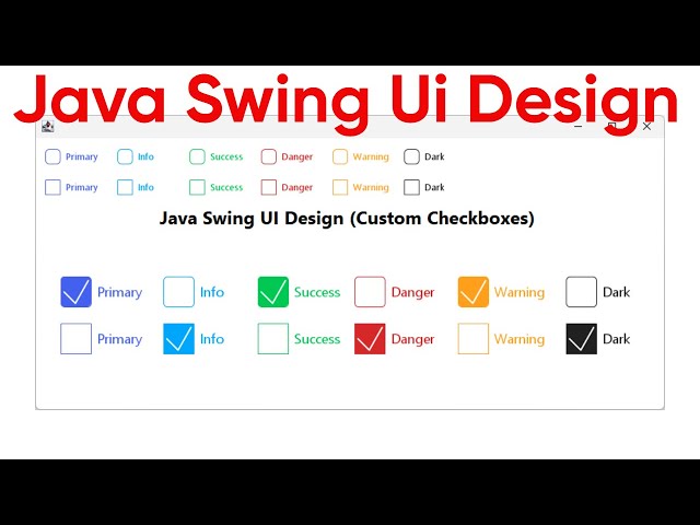Modern Custom Checkbox in Java Swing | Custom UI Design