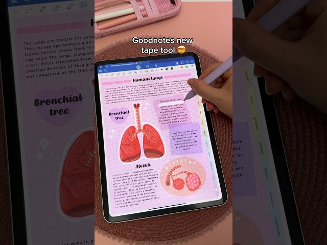 Goodnotes 6 new tape feature 🤯💕 iPad note taking | apple pencil | digital notes