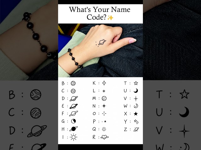 Decode your name using these unique symbols! Can you find every letter? 👀✨