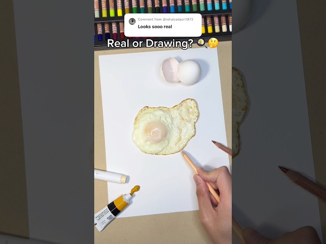 REAL OR DRAWING???😳🤔👀 #art #drawing #shorts