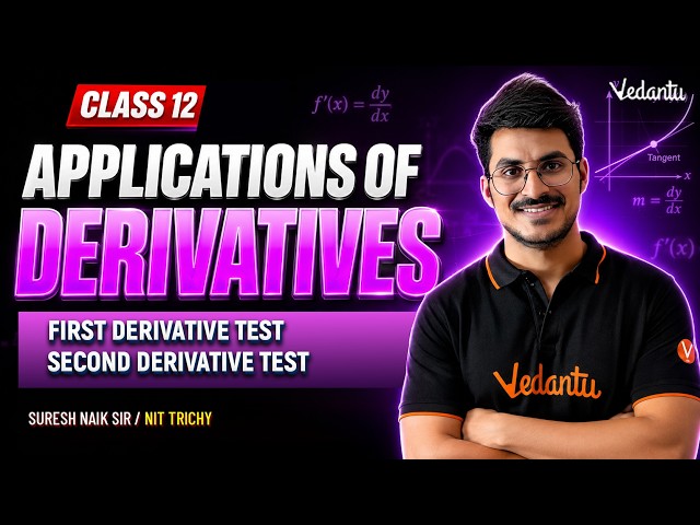 Application of derivatives |First derivative test |Second derivative test |JEE 2027|Suresh Naik sir