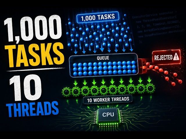 Java Thread Pools Explained: Where Do 1,000 Tasks Go? What Happens in Thread Pool? @CodeUnderLoad