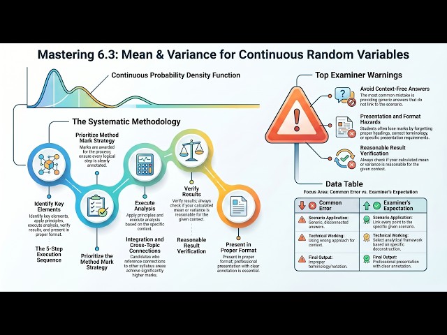 Continuous Random Variables Mean and Variance from PDF #Variance