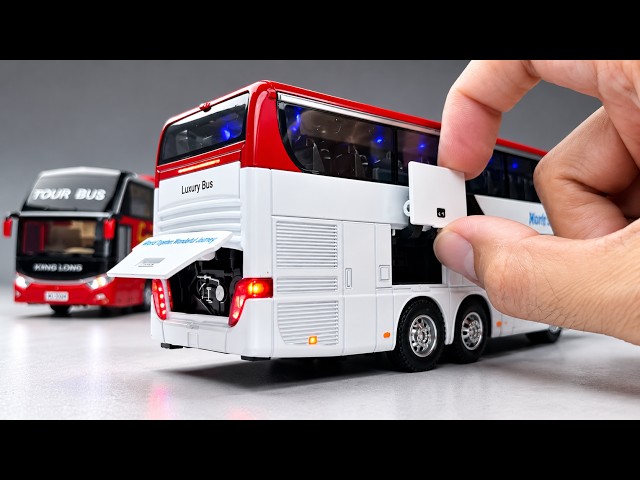 Unboxing of SETRA Luxury Double-Decker Bus Diecast Model 1:32 Scale