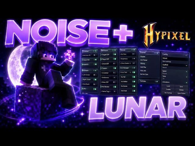 Hypixel Cheating w/ FREE LUNAR INJECTABLE GHOST CLIENT NOISE+ -hypixel lunar ghost client free
