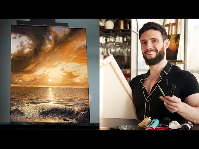 Learn to Paint a Vibrant Sunset with Acrylics - A Beginner's Guide