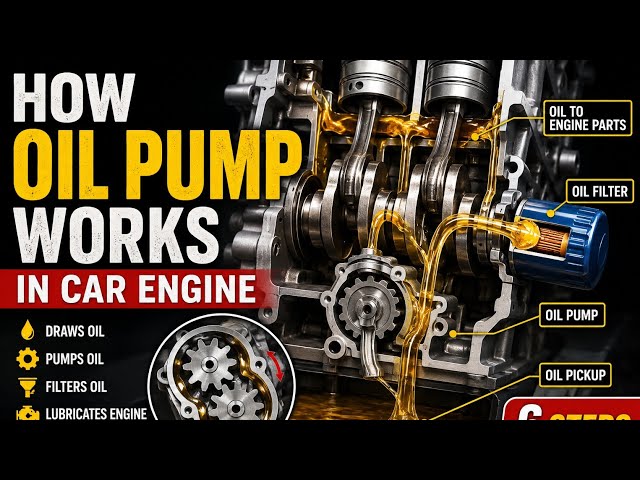 How Oil Pump Works in a Car Engine | Engine Lubrication Explained #oilpump #engineoil #automobile
