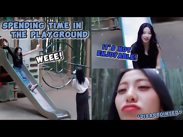 Yunjin and Kazuha did not enjoy playing at the playground; they felt too old for it 😢🐍🦢
