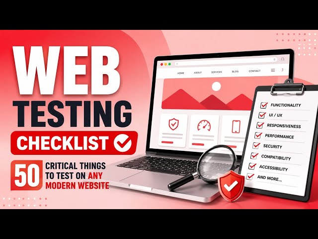 Web Testing Checklist | 50 Critical Things to Test on Any Modern Website | Uplatz