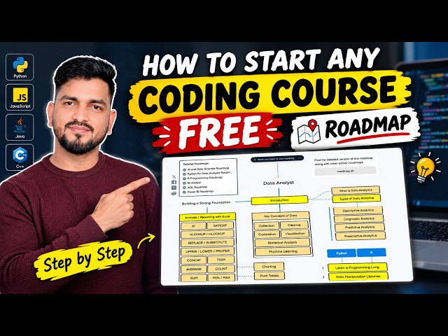 How to Start Any Coding Course for FREE | Complete Roadmap for Beginners