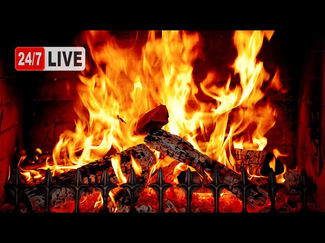 🔥 Fireplace 4K UHD! Fireplace with Crackling Fire Sounds. Fireplace Ambience