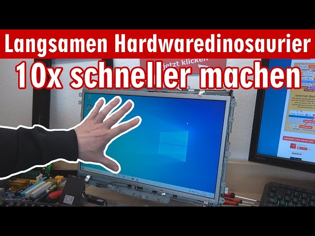 Langsamer Hardwaredinosaurier ⭐️ 10x schneller machen mit CPU-Tausch ⭐️ Windows 10 vs. Linux