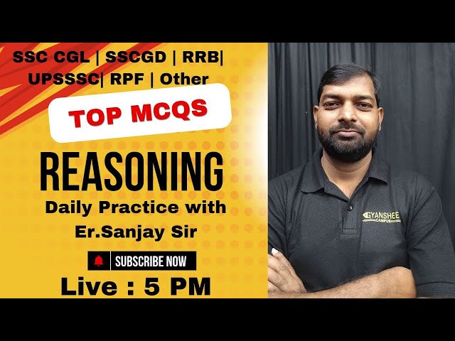 REASONING Important MCQs // Reasoning Daily Practice with Er.SANJAY SIR