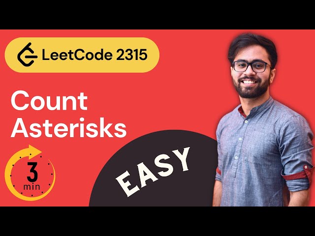 Count Asterisks LeetCode Solution Java ( leetcode 2315 )