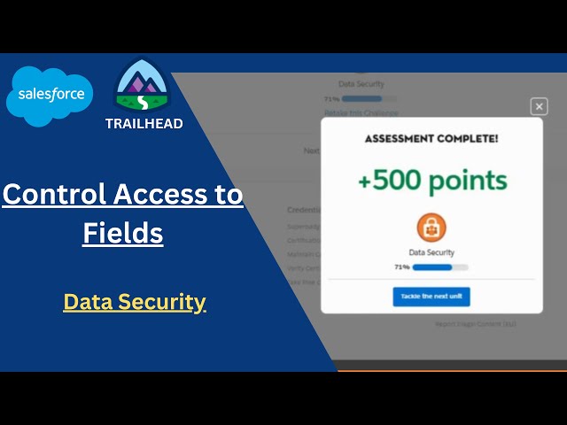 Control Access to Fields | Data Security  | Trailhead / Salesforce