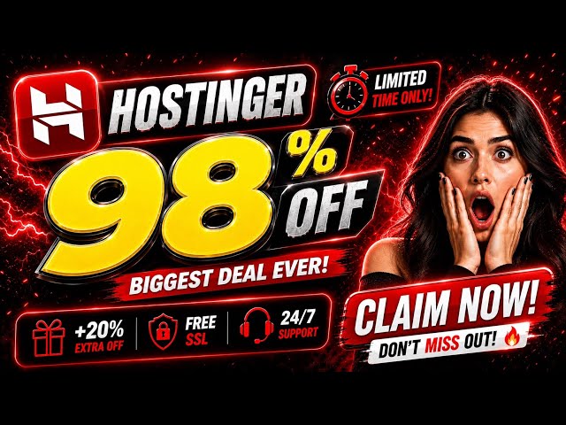 Hostinger Coupon Code 2026 ✅ Exclusive Access Deal | Hostinger Discount Code | Hostinger Promo Code🔥