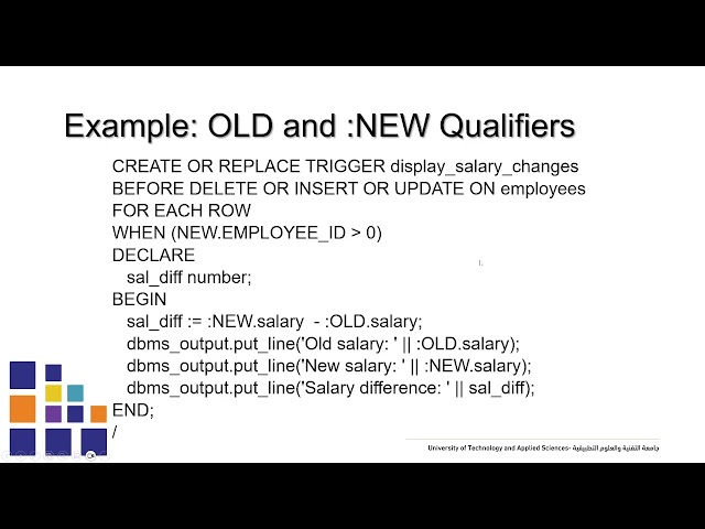 Database Programming: Trigger Topic 8