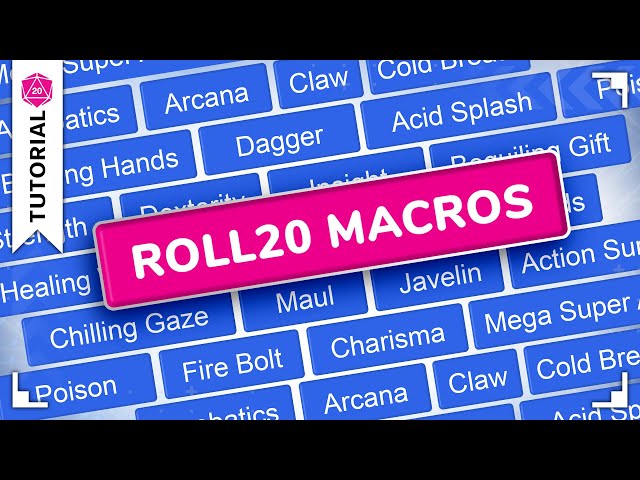 Roll20 Macros | Roll20 Tutorial
