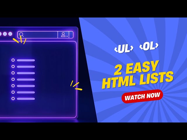 Creating Lists in HTML | Easy Tutorial for Students