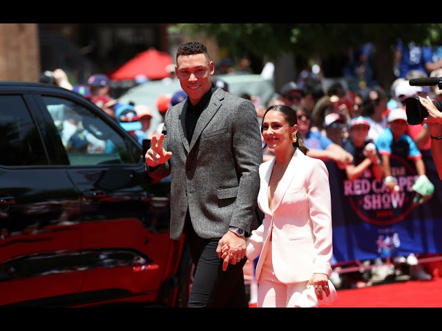 Aaron Judge and wife Samantha make stylish courtside cameo at Knicks game