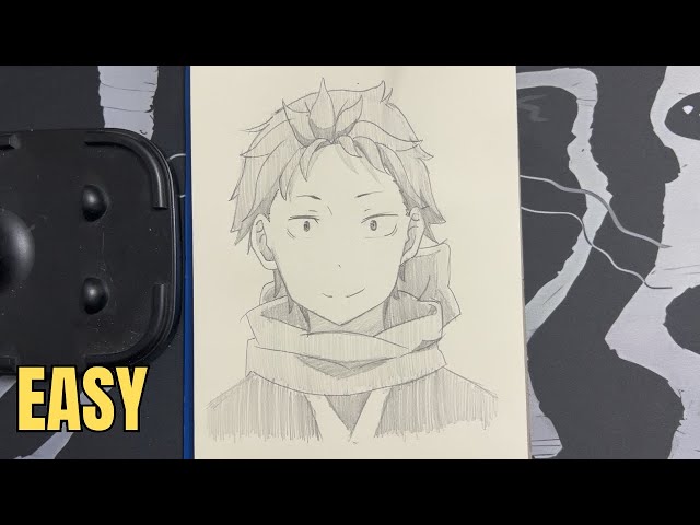 How To Draw Natsuki Subaru ( Re:Zero ) | Step by Step Tutorial