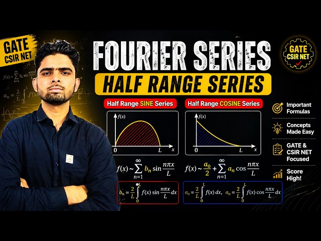 Fourier Series | Half Range Sine & Cosine Series (Complete) | GATE Physics & CSIR NET 2026