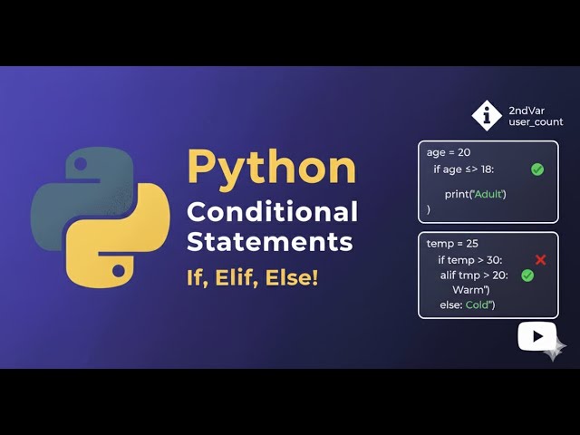 Python Conditional Statements Explained | If, Elif, Else Made Easy!