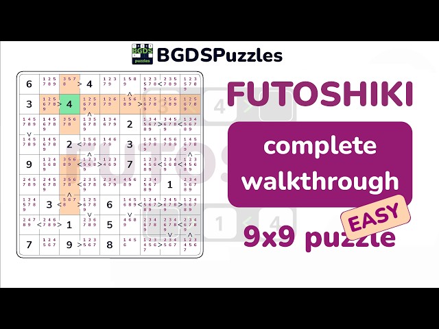 Futoshiki 9x9 Complete Walkthrough | Easy Puzzle Solved Step by Step