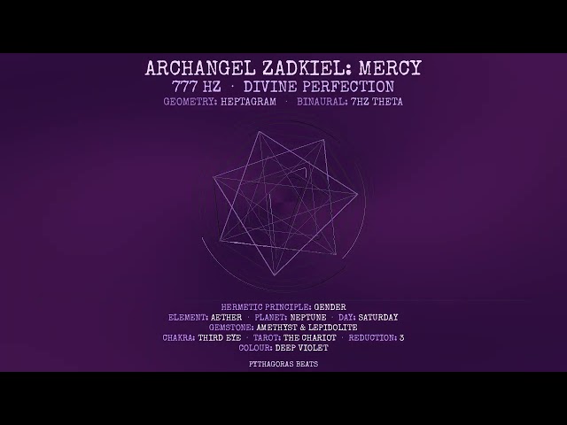 777hz Angel Number Frequency | Archangel Zadkiel | Mercy Divine Perfection | 7hz Theta Binaural Beat