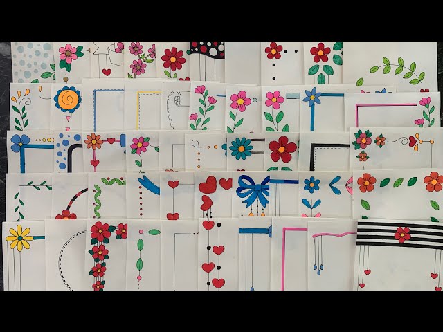50 Beautiful Border Designs/Project Work Designs/Title Page/Book/Project Designs/Front Page Design