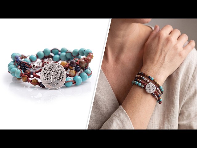 New Age Yoga Bracelet - DIY Jewelry Making Tutorial by PotomacBeads