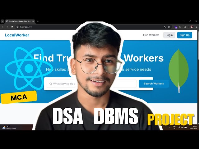 Project Idea  - Local Worker Finder App | MCA - DSA & DBMS Project | MERN Stack#theprincepratap