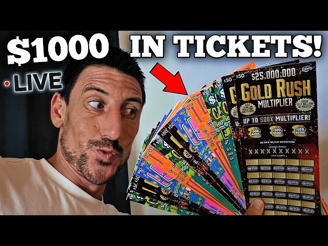 $1000 in Scratch off Tickets Live