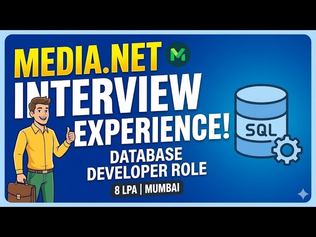 Media.net Interview experience for Database developer Role | 8LPA | Mumbai Office