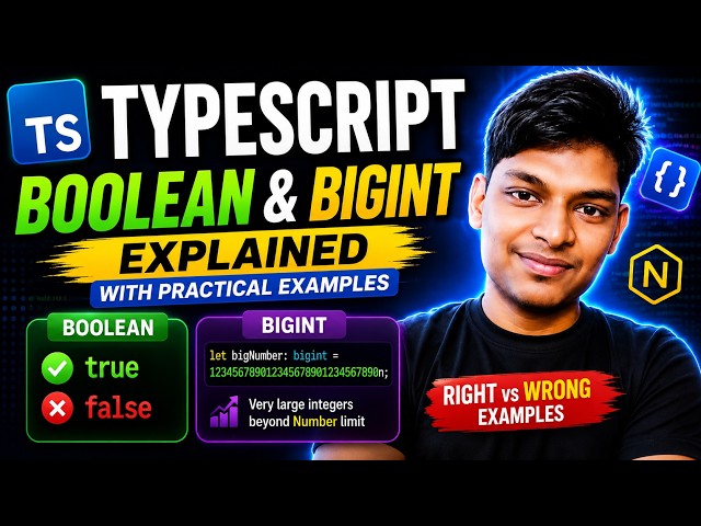 #4 TypeScript Boolean & BigInt Types Complete Guide in One Video # typescript #react #javascript