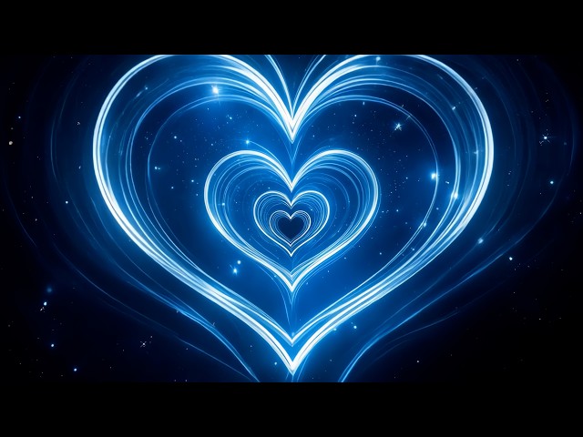 4K 60P Neon Led Lights Love Heart Tunnel Background Video 💙 Blue Heart Moving Background 3 HOURS