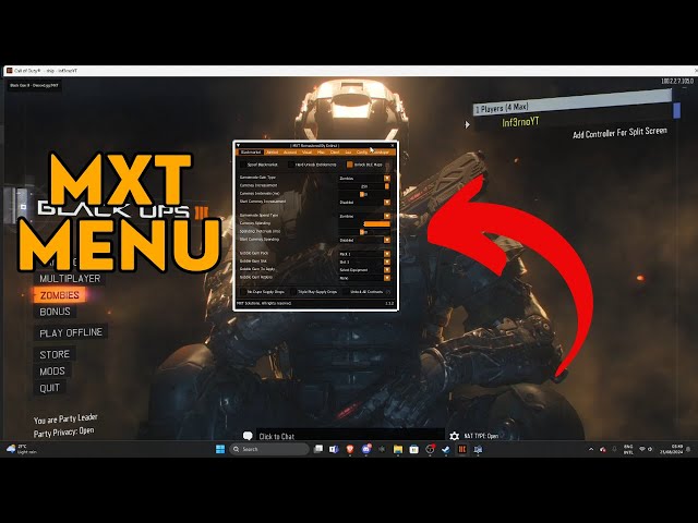 How To Correctfully Inject MXT MOD MENU In Call Of Duty Black Ops 3 (LATEST VERSION 2024)