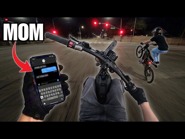 We Snuck Out on E-Bikes ALL NIGHT... (CAUGHT)