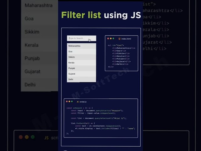 🔍 Search Filter in Javascript #javascript #javascripttutorial #search #filter #webdesign #coding