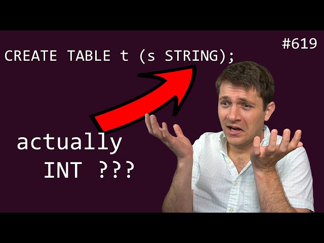 sqlite: STRING is actually an integer type???